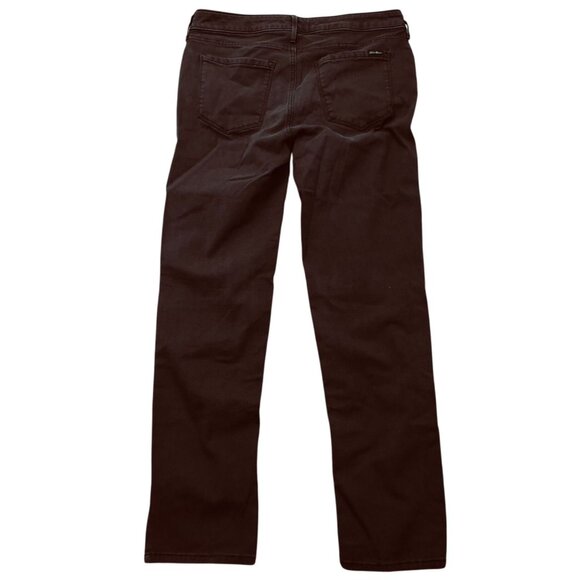 Eddie Bauer Womens Jeans Size 12 Black Denim Slightly Curvy Slim Straight Casual - Picture 2 of 12
